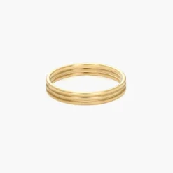 Smooth Hailey Stackable Ring - 14K Solid Gold