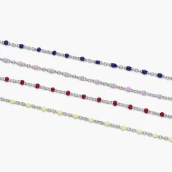 Soltale Bordeaux Enamel Chain- Silver