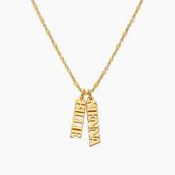 Soltale Butter Singapore Chain Name Necklace- Gold Vermeil