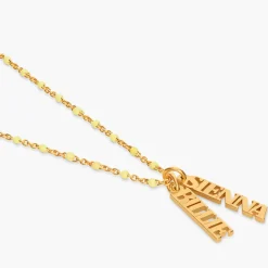 Soltale Butter Singapore Chain Name Necklace- Gold Vermeil
