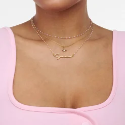 Soltale Lavender Belle Name Necklace - Gold Vermeil