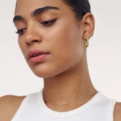 Soltale Lavender Inez Initial Necklace - Gold Vermeil