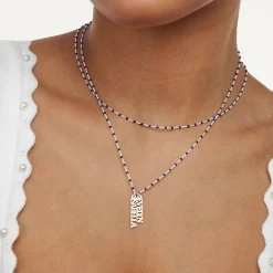 Soltale Royal Blue Enamel Chain- Silver