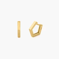 Strike Gold Hoop Earrings - Gold Plated