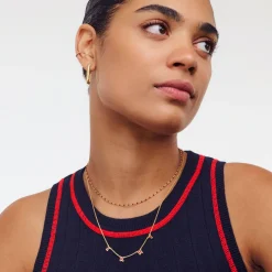 Sunrise Inez Initial Necklace - Gold Vermeil