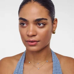 Sunrise Inez Initial Necklace with Diamonds - Gold Vermeil