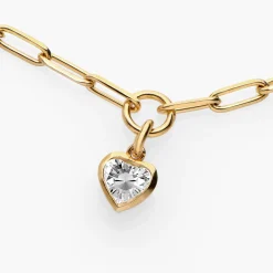 Te Amo 0.2 ct Heart Shape Diamond Necklace - 14k Solid Gold