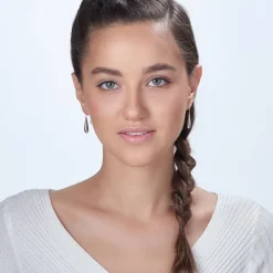 Teardrop Dangle Earrings - Silver