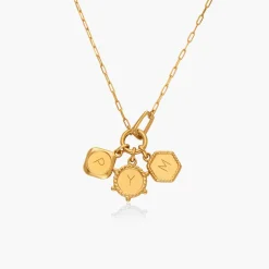 The Charmer Heirloom Initials Necklace – Gold Vermeil
