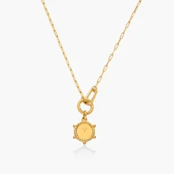 The Charmer Heirloom Initials Necklace – Gold Vermeil