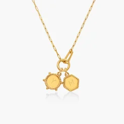 The Charmer Heirloom Initials Necklace – Gold Vermeil