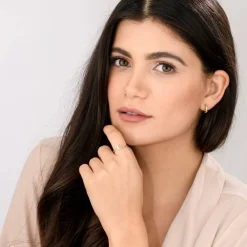 Tiny Initial Ring - Rose Gold Vermeil