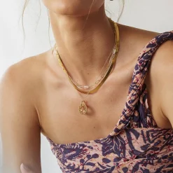 Tokens of Love Necklace with Diamond - Gold Vermeil