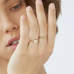 Tony Custom Initial Ring - 14k Solid Gold