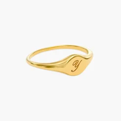 Tony Custom Initial Ring - Gold Vermeil