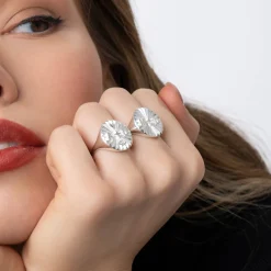 Tyra Initial Medallion Ring - Silver