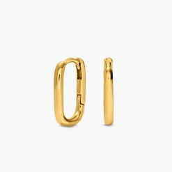 U Shape Hoop Earrings - Gold Vermeil