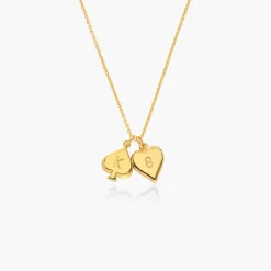 Willow Card Initials Necklace - Gold Vermeil