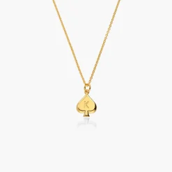 Willow Card Initials Necklace - Gold Vermeil