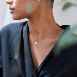 Willow Drop Initial Necklace - Gold Vermeil