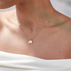 Willow Drop Initial Necklace - Gold Vermeil