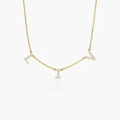 Zoe Cubic Zirconia Initial Necklace - Gold Vermeil