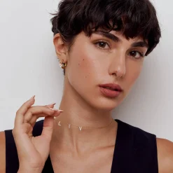 Zoe Cubic Zirconia Initial Necklace - Gold Vermeil